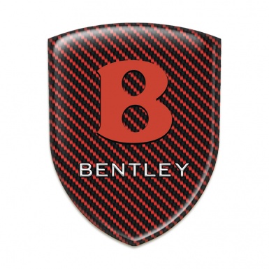 Bentley Logo Emblem Red carbon Base Red Logo 