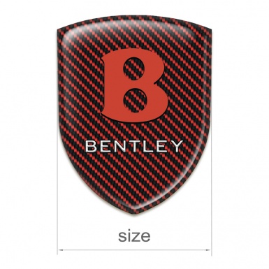 Bentley Logo Emblem Red carbon Base Red Logo 