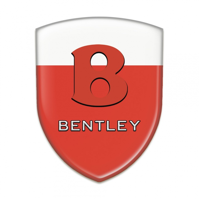 Bentley Self Adhesive Emblem Logo Red White Base Red Logo 