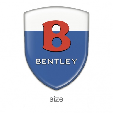 Bentley Domed Emblem Blue White Base Red Logo 