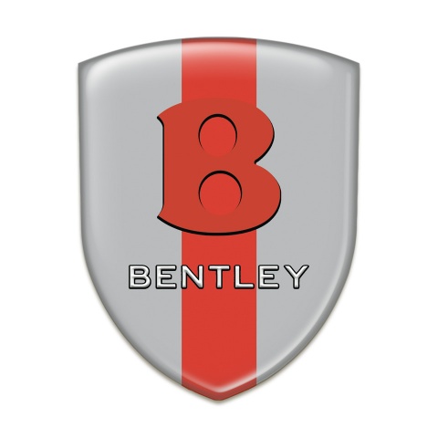 Bentley Emblem Interior Gray with Red Band base Red Logo 
