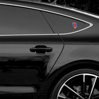 Bentley Car Interior Badge Blue with Red Band base Red Logo 
