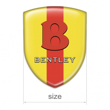 Bentley Tuning Badge Yellow with Red Band Base Red Logo 