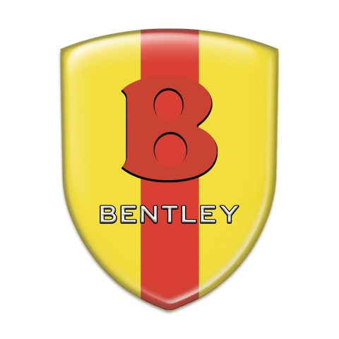 Bentley Tuning Badge Yellow with Red Band Base Red Logo 