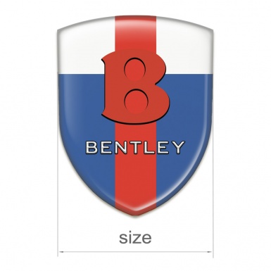 Bentley Car Interior Badge Blue White with Red tape Base Red Logo Style 