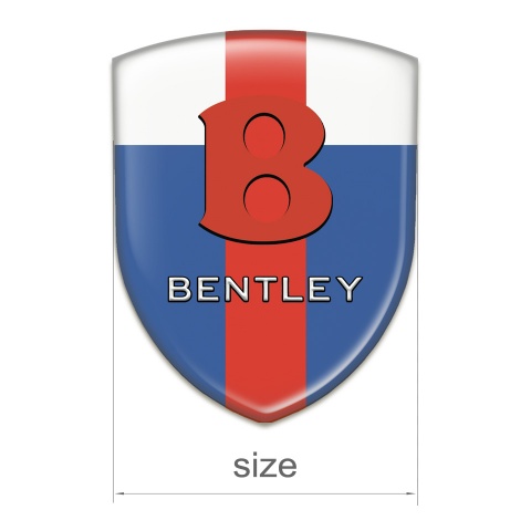 Bentley Car Interior Badge Blue White with Red tape Base Red Logo Style 