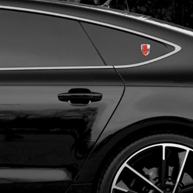 Bentley  3D Gel Emblem Silver with Red Bands Edition 