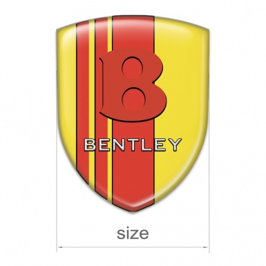 Bentley Car Accessories Badge Yellow with Red Bands Edition 