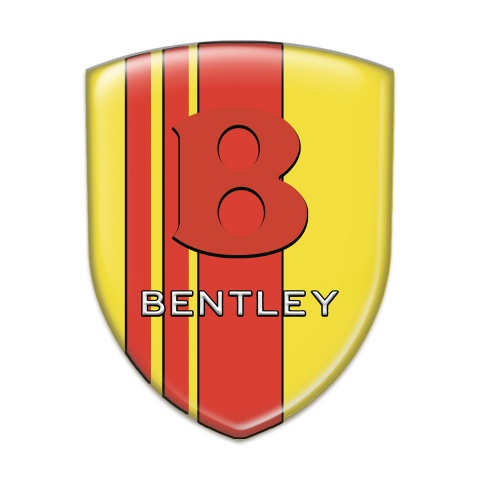 Bentley Car Accessories Badge Yellow with Red Bands Edition 