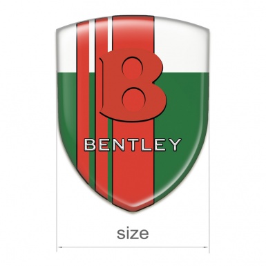 Bentley Car Interior Badge Green White with Red Bands Edition 