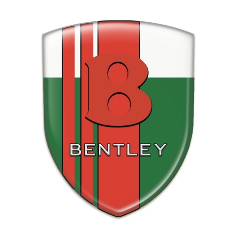 Bentley Car Interior Badge Green White with Red Bands Edition 
