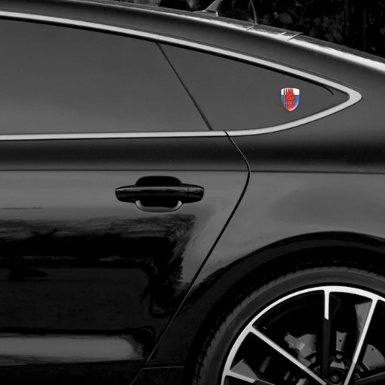 Bentley Silicone Car Decal Badge Blue White with Red Bands Edition 