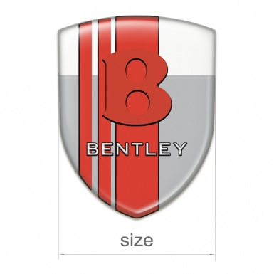 Bentley Silicone Badge Gray White with Red Tapes Edition 