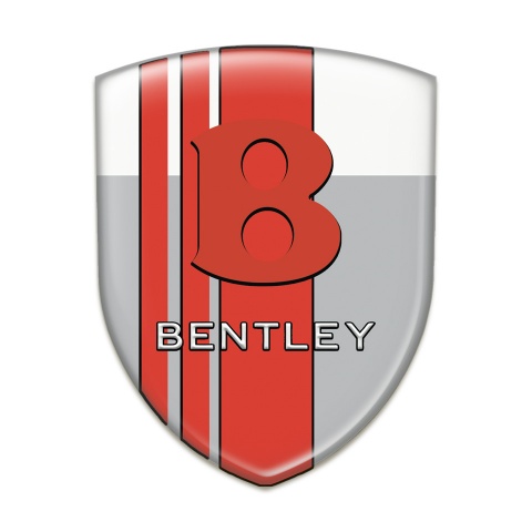 Bentley Silicone Badge Gray White with Red Tapes Edition 