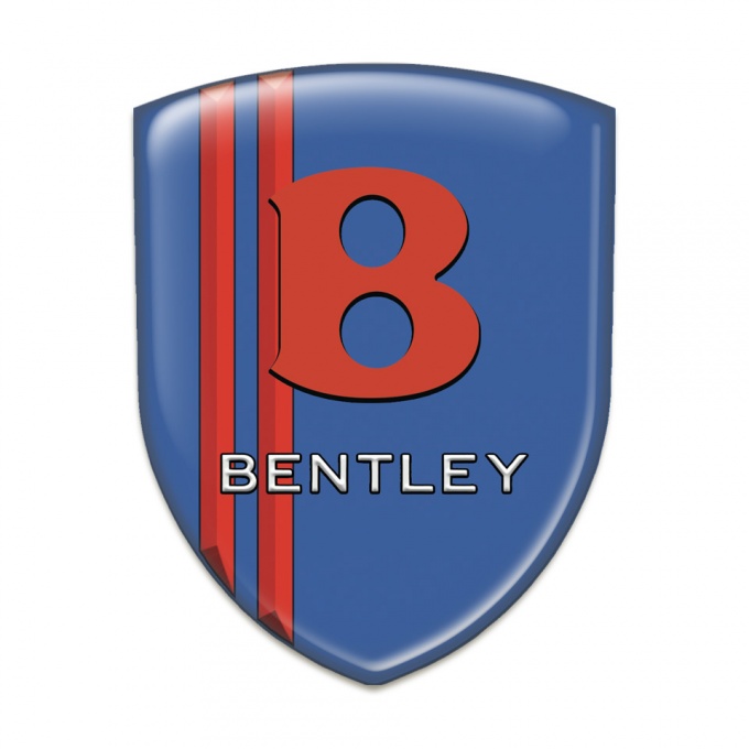 Bentley Domed Emblem Blue with Red Lines Base Red logo design 
