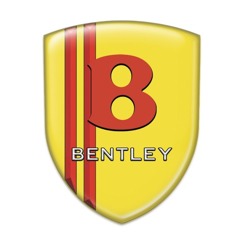 Bentley Tuning Badge Yellow with Red lines Base Red Logo Style 