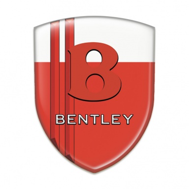 Bentley Car Interior Badge Red White base With Red logo 