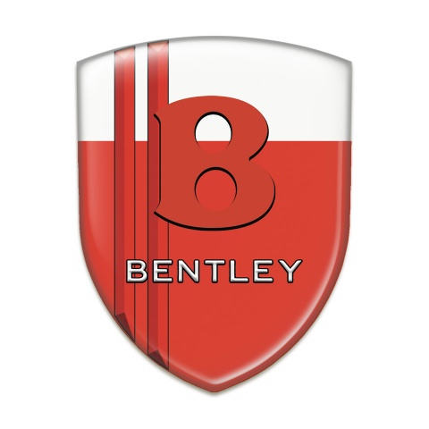 Bentley Car Interior Badge Red White base With Red logo 