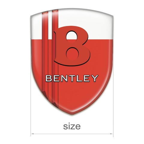 Bentley Car Interior Badge Red White base With Red logo 