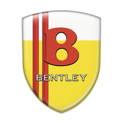 Bentley Silicone Badge Yellow White With Red Lines Model 