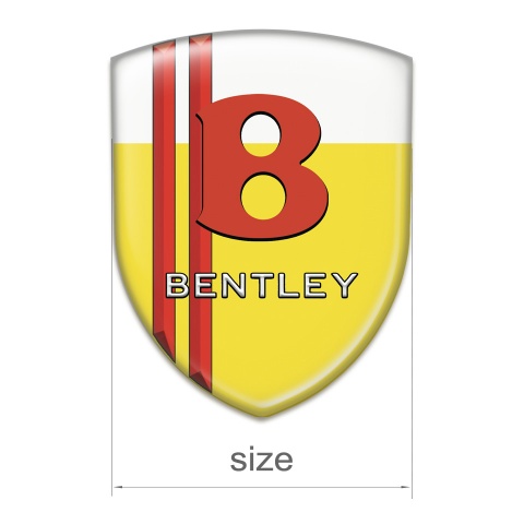 Bentley Silicone Badge Yellow White With Red Lines Model 