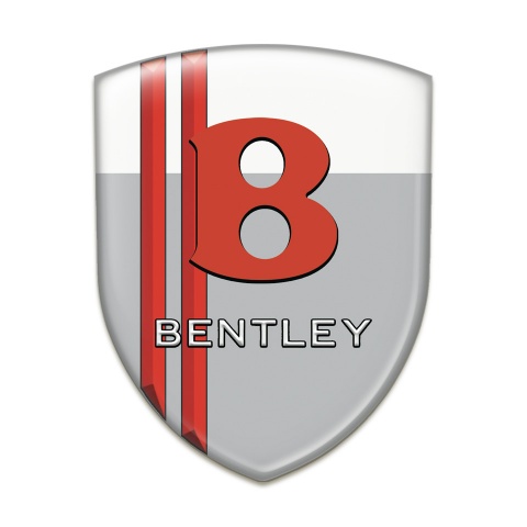 Bentley Silicone Shield Gray Whitte with Red Lines Base Red Logo 