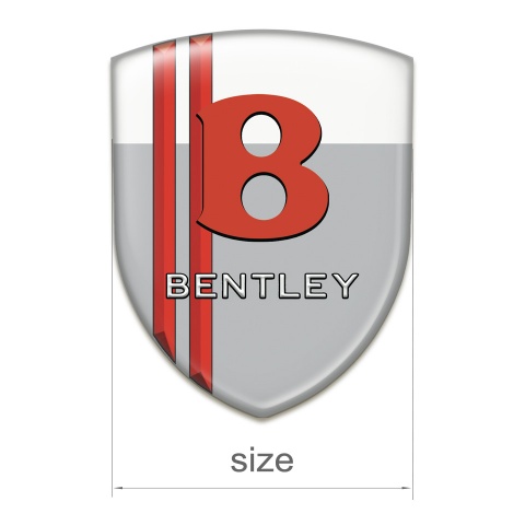 Bentley Silicone Shield Gray Whitte with Red Lines Base Red Logo 