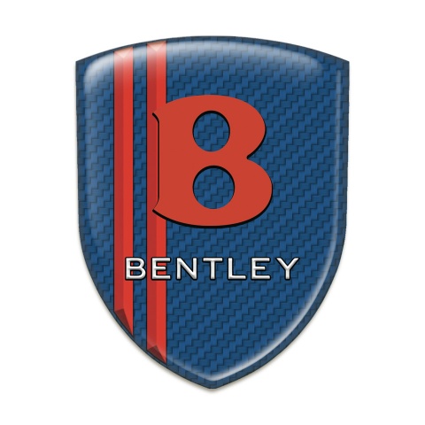 Bentley Auto Emblem Navy Bloue Carbon Red Lines Base Red Logo 