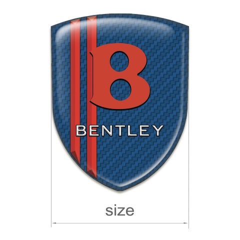 Bentley Auto Emblem Navy Bloue Carbon Red Lines Base Red Logo 