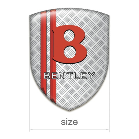Bentley Logo Emblem Mesh Effect with Red Lines Base Red Logo 