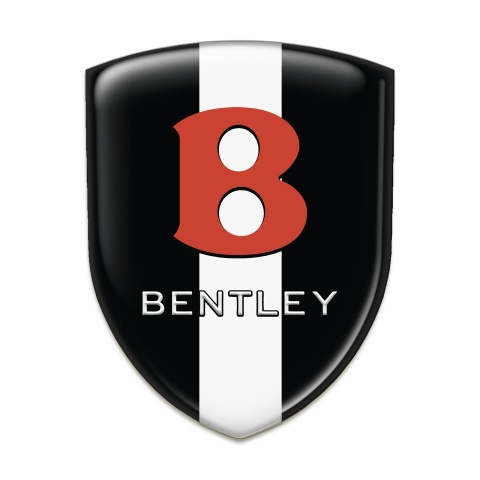Bentley Emblem Interior Black with White Ribbon Base Red Logo 