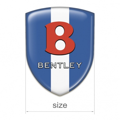 Bentley Car Interior Badge Blue with White Ribbon Base Red Logo 