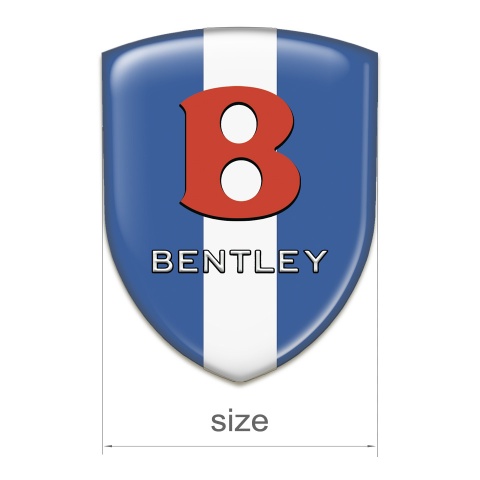 Bentley Car Interior Badge Blue with White Ribbon Base Red Logo 