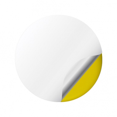 ACT Wheel Emblems for Center Cap Yellow Grey Logo