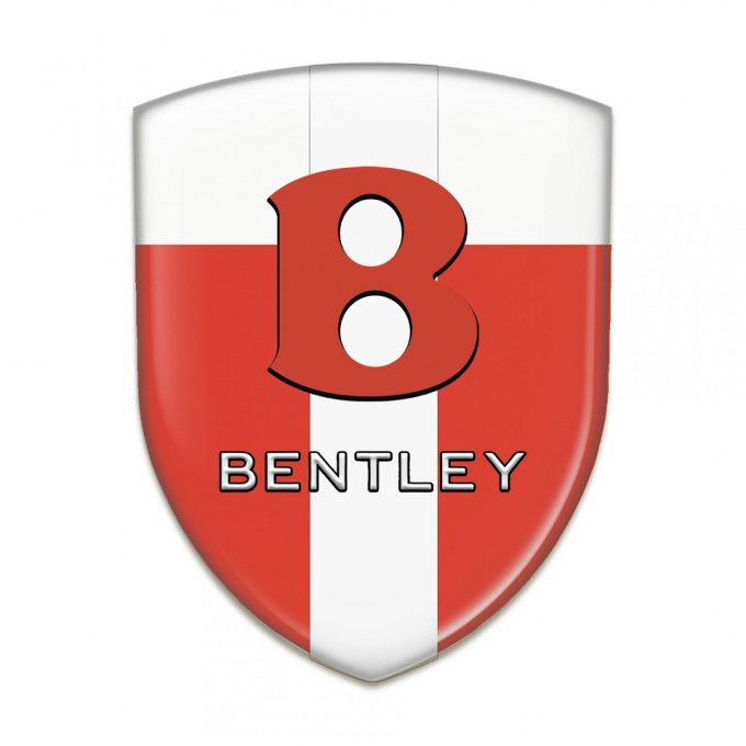 Bentley Silicone Shield Red White with Ribbon Base Red Logo 