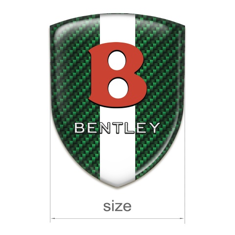 Bentley Silicone Emblem Green Carbon White Ribbon Model 