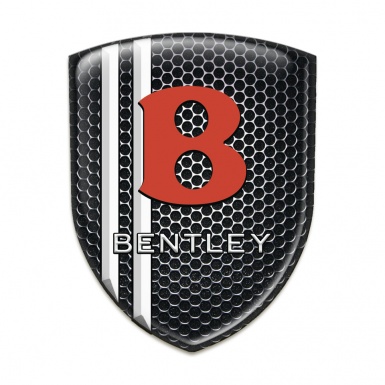 Bentley Emblem Exterior Perforated Steel White Lines Model 