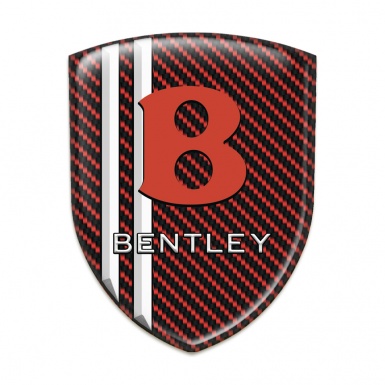 Bentley Tuning Badge Red Carbon White Lines Model 