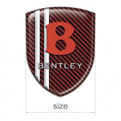 Bentley Tuning Badge Red Carbon White Lines Model 