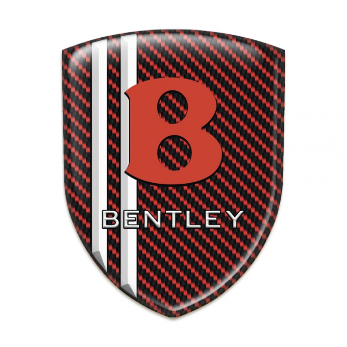Bentley Tuning Badge Red Carbon White Lines Model 