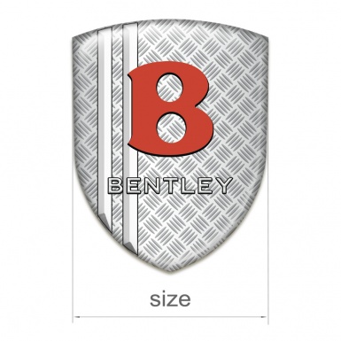Bentley Silicone Car Decal Badge Mesh with White Lines Model 