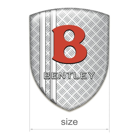 Bentley Silicone Car Decal Badge Mesh with White Lines Model 