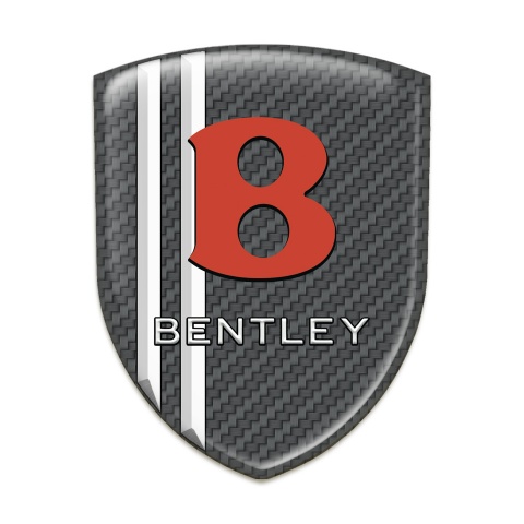 Bentley Silicone Badge Carbon White Lines Model 
