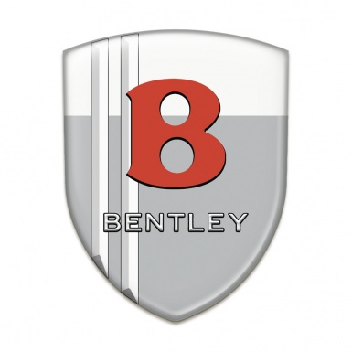 Bentley Auto Emblem Gray White With White Stripes Model 