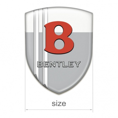 Bentley Auto Emblem Gray White With White Stripes Model 