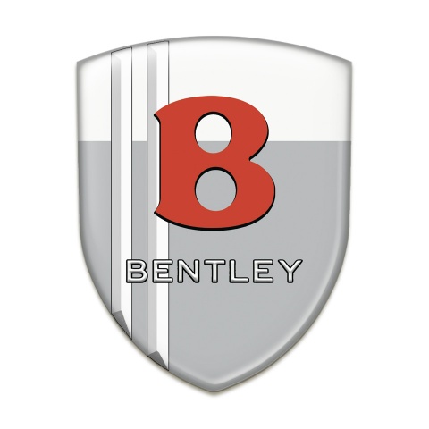 Bentley Auto Emblem Gray White With White Stripes Model 