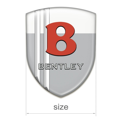 Bentley Auto Emblem Gray White With White Stripes Model 