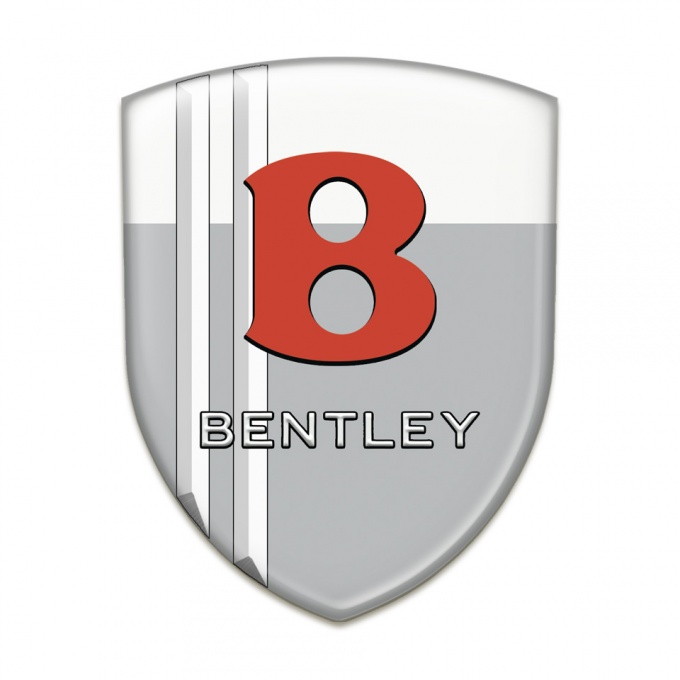 Bentley Auto Emblem Gray White With White Stripes Model 