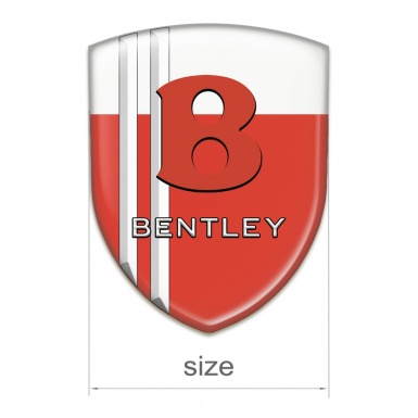 Bentley Tuning Emblem Red White with White Stripes Model 