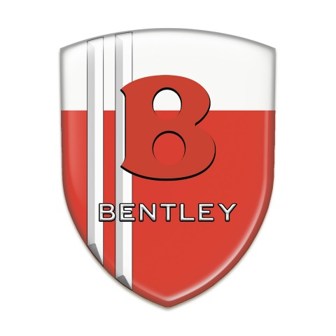 Bentley Tuning Emblem Red White with White Stripes Model 